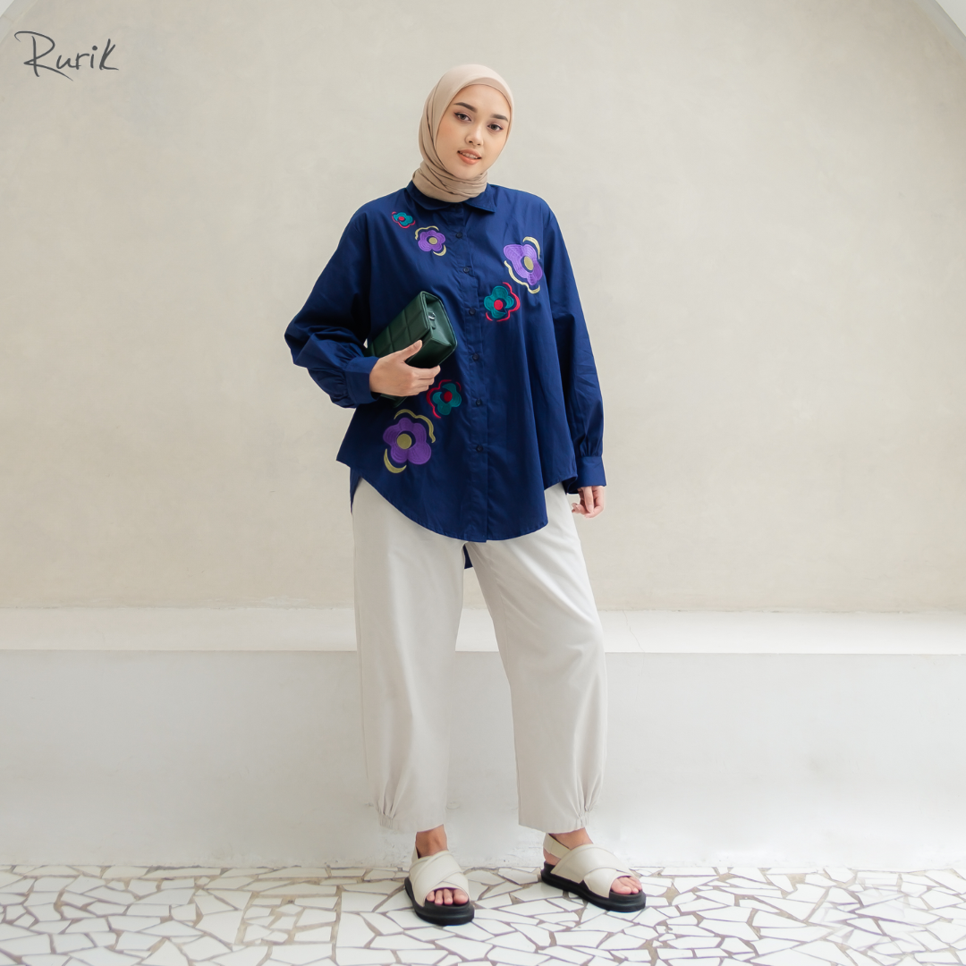 Flower Embroidery Shirt