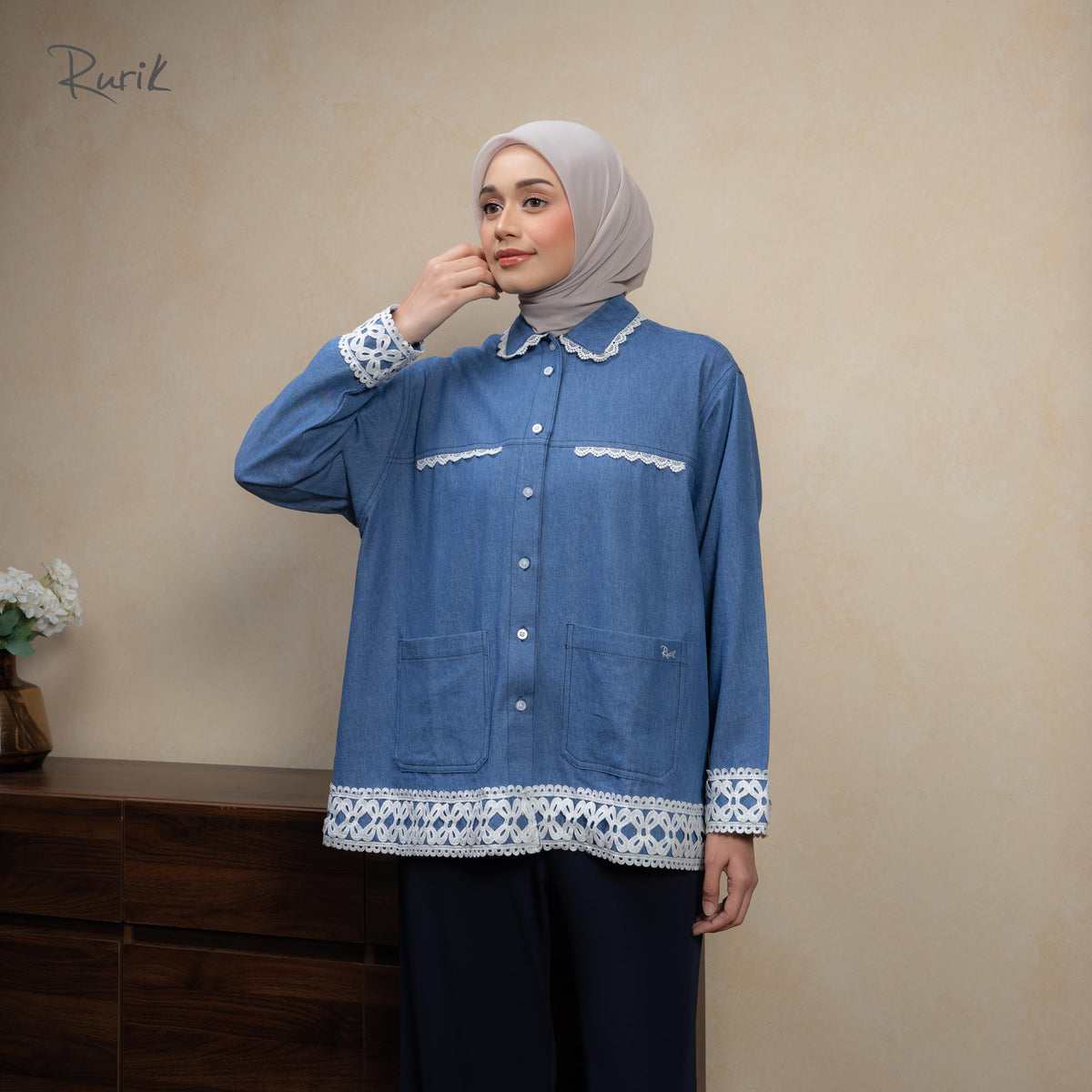 Rhea Denim Shirt Blue