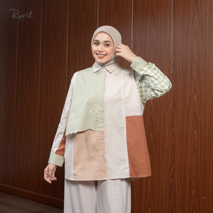 Norava Embroidery Shirt Beige
