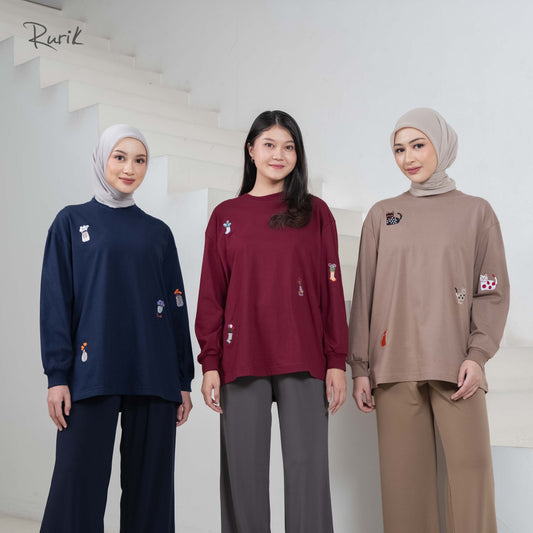 Long-sleeved Embroidery Shirt