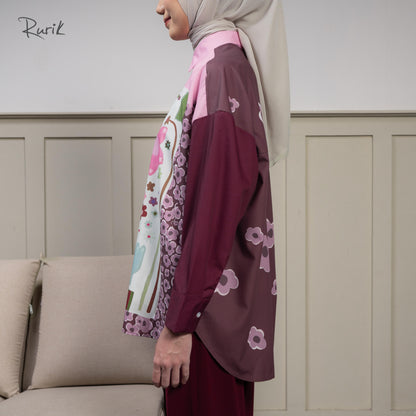 Kalesy Print Shirt Plum