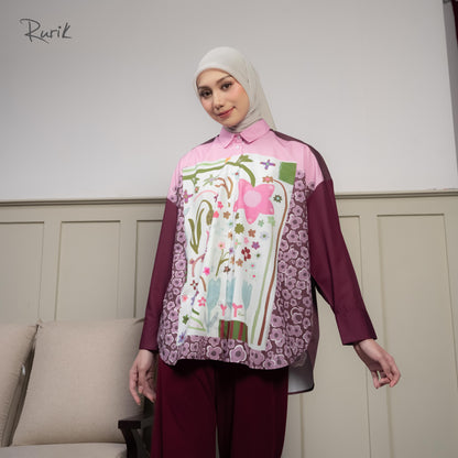 Kalesy Print Shirt Plum