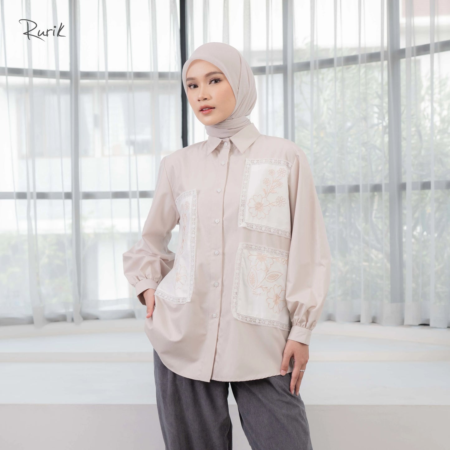 Dineza Embroidery Shirt